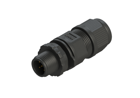 Étanchéité IP66 à 68 Connecteur M12 A code 3 broches mâle à fixer sur le terrain A12D-P103SA