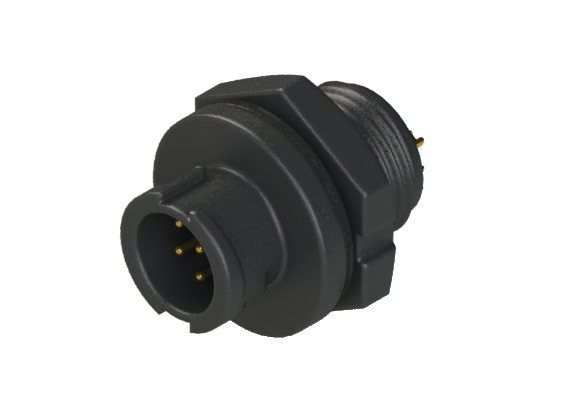 Waterproof IP66 to 68 A-size(Mini) 6 Pins Male Panel Mounting Connector CAN-L106CSF