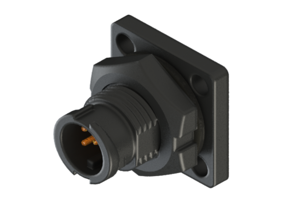 Waterproof IP66 to 68 A-size(Mini) 6 Pins Male Panel Mounting Connector CAN-L106QSR