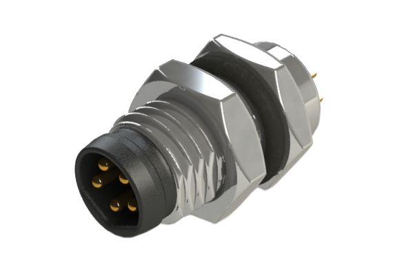 防水 IP66 から 68 M8 B コード 5 ピンオスデバイスパネルコネクタ B08D-M105HSR 防水 IP66 から 68 M8 B コード 5 ピンオスデバイスパネルコネクタ B08D-M105HSR