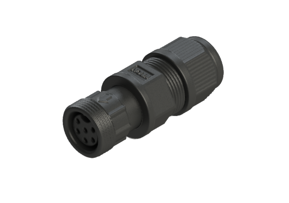 Conector impermeable IP67 de tamaño B (estándar) de 4 clavijas hembra acoplable sobre el terreno CBP-P304SA