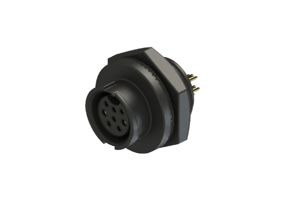 防水IP66～68 Bサイズ（標準）大2個、小6個 メス 機器パネルエンドコネクタ CBDN-L326CSF