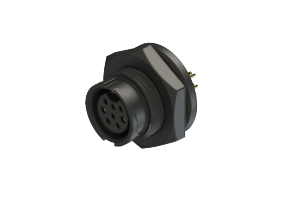 防水IP66～68 Bサイズ（標準）大2個、小6個 メス 機器パネルエンドコネクタ CBDN-L326CSR