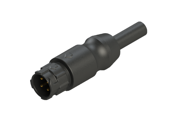 IP66 to 68 B-size(Standard) 4 Pins 公針 外部線材加工 防水連接器 CBP-Q104SN