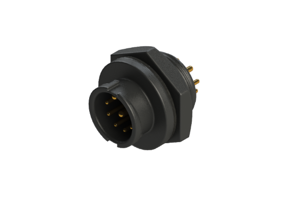Étanchéité IP66 à 68 B-size(Standard) Hybrid 3+6 Male Panel Mounting Connector CBPD-L136CPF