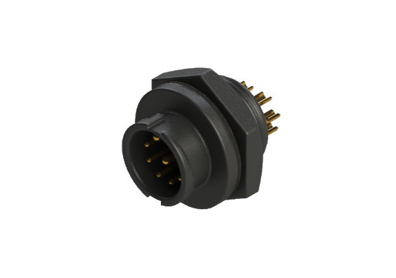 Étanchéité IP66 à 68 B-size(Standard) Hybrid 3+6 Male Panel Mounting Connector CBPD-L136CSF