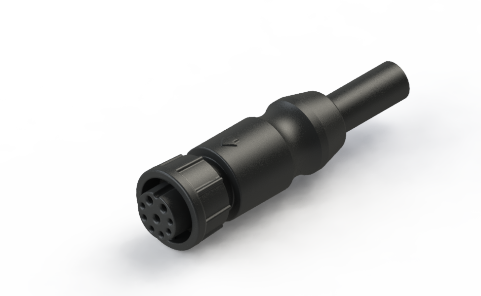 Waterproof IP66 to 68 B-size(Standard) Hybrid 3+6 Female Cable Assembly Connector CBPD-L236SN