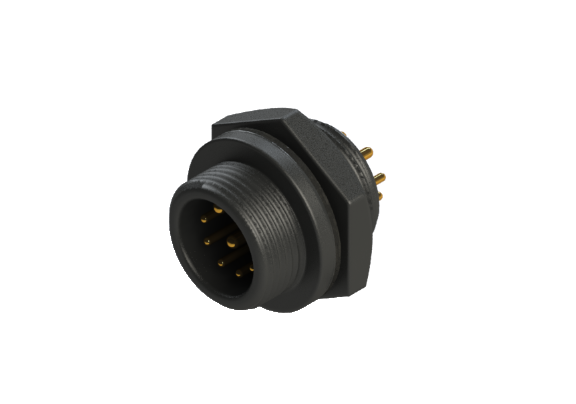 Étanchéité IP66 à 68 B-size(Standard) Hybrid 3+6 Male Panel Mounting Connector CBPD-P136CPF