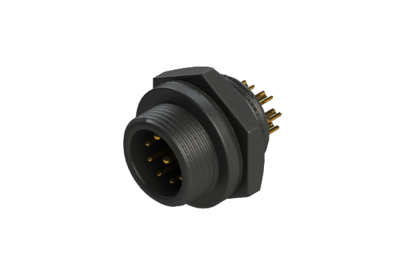 Étanchéité IP66 à 68 B-size(Standard) Hybrid 3+6 Male Panel Mounting Connector CBPD-P136CSF