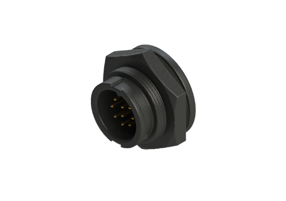 Wasserdicht IP66 bis 68 C-Größe (Mitte) 9-poliger Einbaustecker CCD-L109CPR Wasserdicht IP66 bis 68 C-Größe (Mitte) 9-poliger Einbaustecker CCD-L109CPR