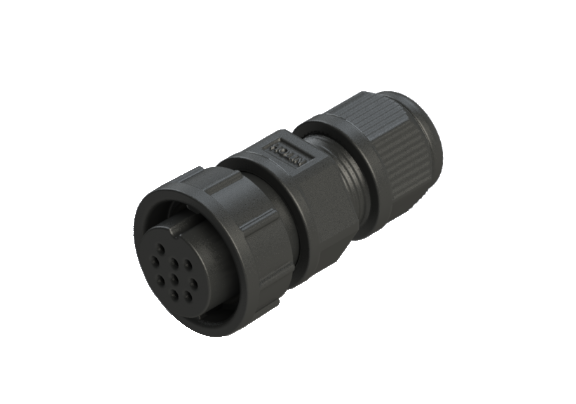 Waterproof IP67 C-size(Middle) 9 Pins Female Field-attachable Connector CCD-L209SA