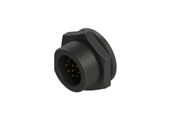 Waterproof IP66 to 68 C-size(Middle) 9 Pins Male Panel Mounting Connector CCD-P109CPR