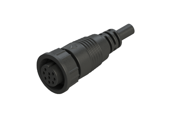 Waterproof IP66 to 68 C-size(Middle) 9 Pins Female Cable Assembly Connector CCD-P209SM