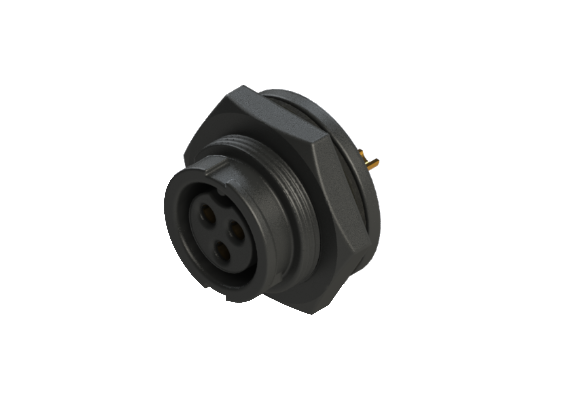 Wasserdicht IP66 bis 68 C-Größe (Mitte) 3-polige Einbaubuchse CCG-L303CSR Wasserdicht IP66 bis 68 C-Größe (Mitte) 3-polige Einbaubuchse CCG-L303CSR