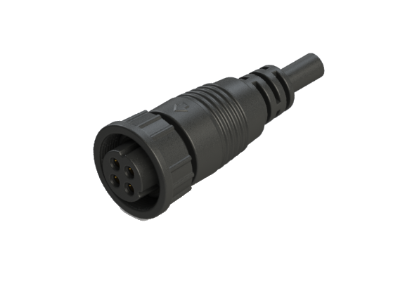 IP66 to 68 C-size(Middle) 4 Pins 母針 外部線材加工 防水連接器 CCG-P204SM