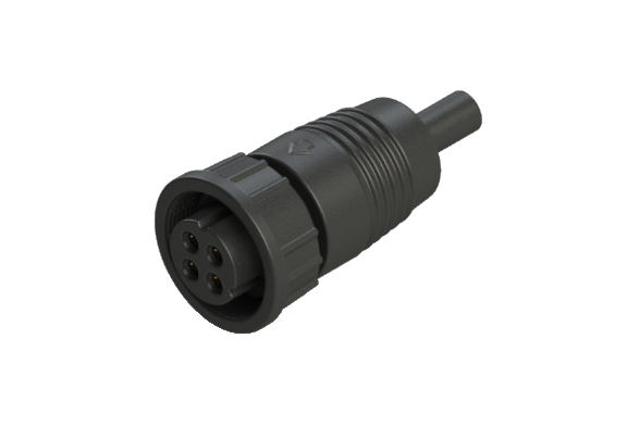 IP66 to 68 C-size(Middle) 4 Pins 母針 外部線材加工 防水連接器 CCG-P204SN