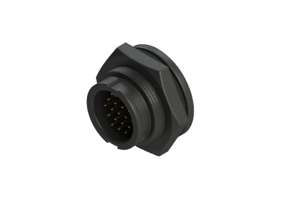 Wasserdicht IP66 bis 68 Größe C (Mitte) 18-poliger Einbaustecker CCN-L118CSR Wasserdicht IP66 bis 68 Größe C (Mitte) 18-poliger Einbaustecker CCN-L118CSR