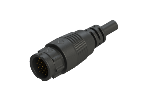 IP66 to 68 C-size(Middle) 18 Pins 公針 外部線材加工 防水連接器 CCN-L118SM
