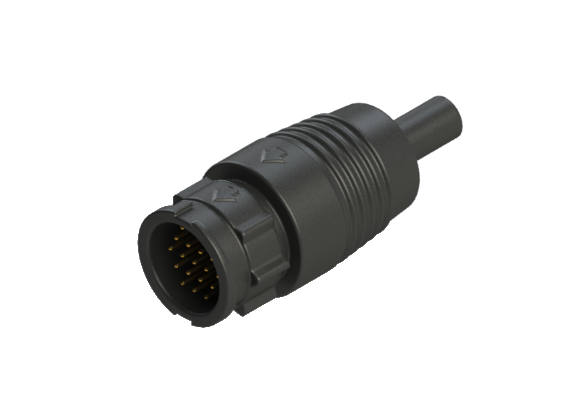 IP66 to 68 C-size(Middle) 18 Pins 公針 外部線材加工 防水連接器 CCN-L118SN