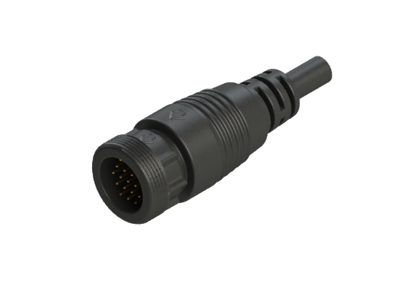 IP66 to 68 C-size(Middle) 18 Pins 公針 外部線材加工 防水連接器 CCN-P118SM