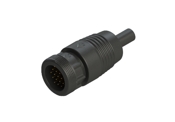 IP66 to 68 C-size(Middle) 18 Pins 公針 外部線材加工 防水連接器 CCN-P118SN
