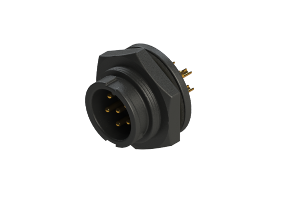 Wasserdichter 6-poliger Einbaustecker der Größe C (Mitte) CCP-L106CSR Wasserdichter 6-poliger Einbaustecker der Größe C (Mitte) CCP-L106CSR