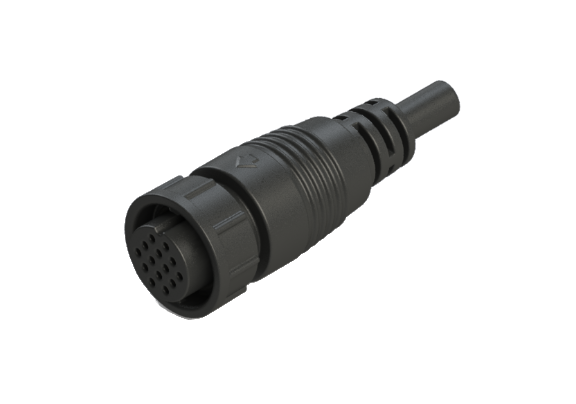 Waterproof IP66 to 68 C-size(Middle) 10 Pins Female Cable Assembly Connector CCD-L210SM
