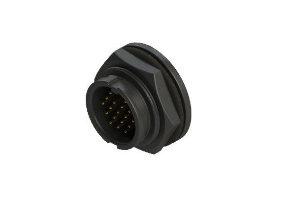 Étanchéité IP66 à 68 Taille D (grande) Connecteur mâle à 2 broches pour montage sur panneau CDG-L102CSR