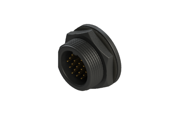 Étanchéité IP66 à 68 Taille D (grande) Connecteur mâle à 2 broches pour montage sur panneau CDG-P102CSR