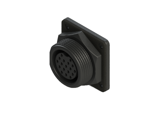 防水IP66～68 Dサイズ(大) 18ピン メス デバイスパネルコネクタ CDD-P318QPR