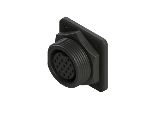 防水IP66～68 Dサイズ(大) 18ピン メス デバイスパネルコネクタ CDD-P318QSR