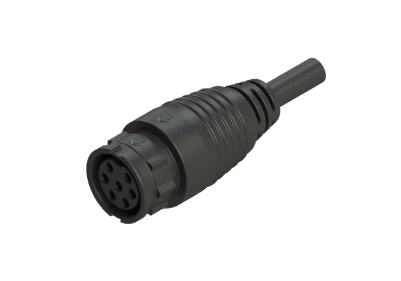 IP66 to 68 D-size(Large) 7 Pins 母針 外部線材加工 防水連接器 CDG-L307SM