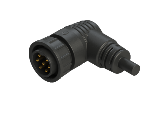 IP66 to 68 D-size(Large) 7 Pins 公針 外部線材加工 防水連接器 CDG-L407RM