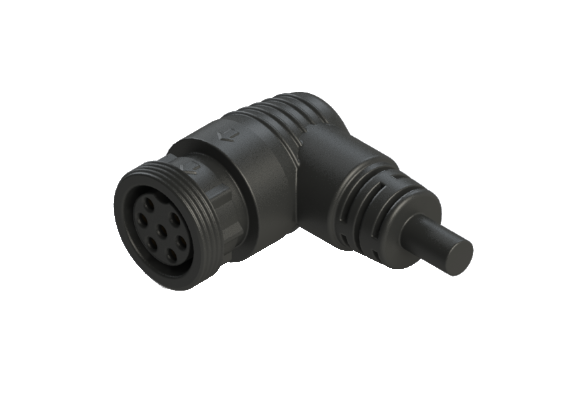 IP66 to 68 D-size(Large) 7 Pins 母針 外部線材加工 防水連接器 CDG-P307RM