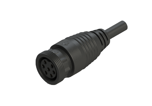 IP66 to 68 D-size(Large) 7 Pins 母針 外部線材加工 防水連接器 CDG-P307SM