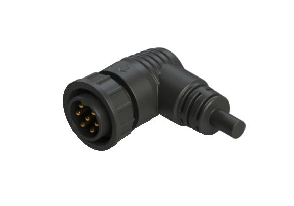 IP66 to 68 D-size(Large) 7 Pins 公針 外部線材加工 防水連接器 CDG-P407RM