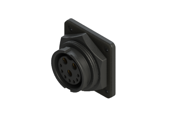 IP66 to 68 D-size(Large) 3大7小 母針 設備面板端 防水連接器 CDGD-L337QPR