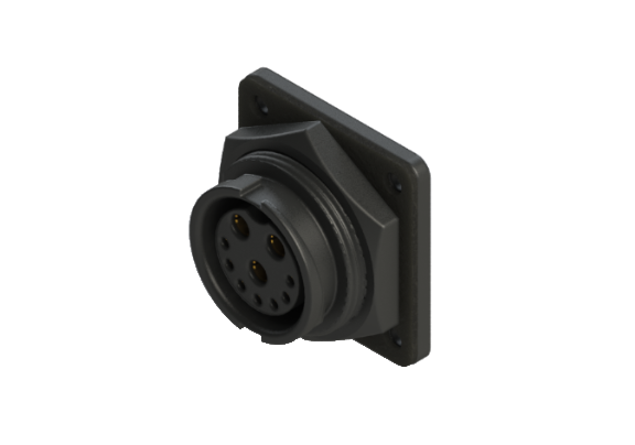 IP66 to 68 D-size(Large) 3大7小 母針 設備面板端 防水連接器 CDGD-L337QSR