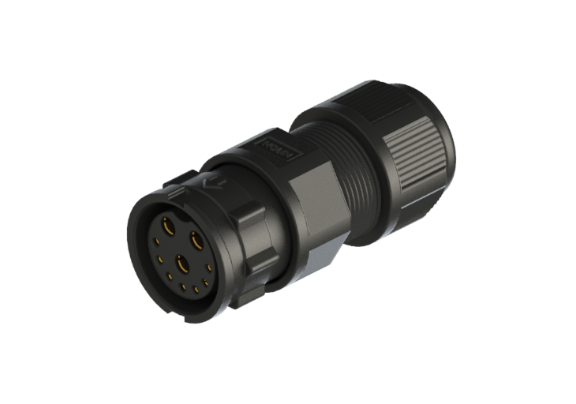 Waterproof IP67 D-size(Large) Hybrid 3+7 Female Field-attachable Connector CDGD-L337SA