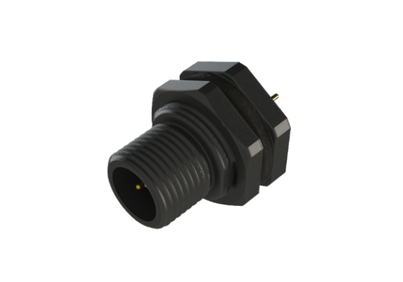 Waterproof IP66 to 68 M12 A code 4 Pins Male Panel Mounting Connector A12D-P104HPR
