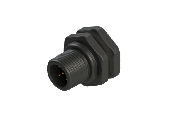 Waterproof IP66 to 68 M12 A code 5 Pins Male Panel Mounting Connector A12D-P105HSR Waterproof IP66 to 68 M12 A code 5 Pins Male Panel Mounting Connector A12D-P105HSR