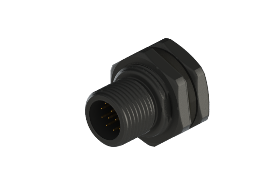 Waterproof IP66 to 68 M12 A code 4 Pins Male Panel Mounting Connector A12D-P104HSR