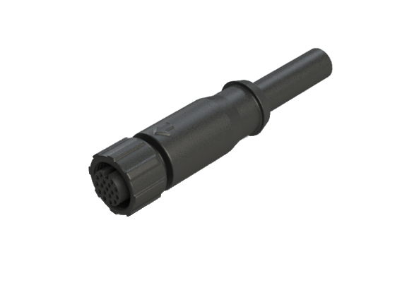 Waterproof IP66 to 68 M12 A code 4 Pins Female Cable Assembly Connector A12D-P204SN
