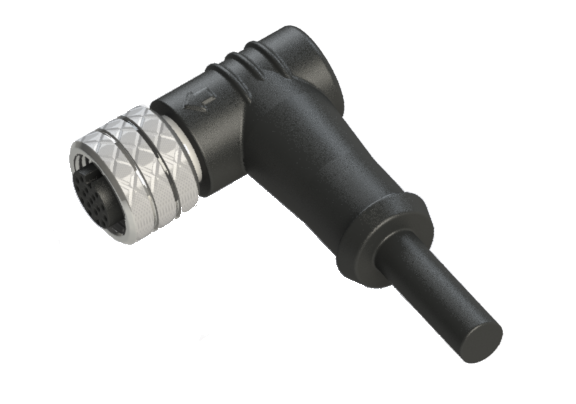 防水 IP66 ～ 68 M12 A コード 17 ピンメス 外部ケーブル加工 メス A12I-S217RN