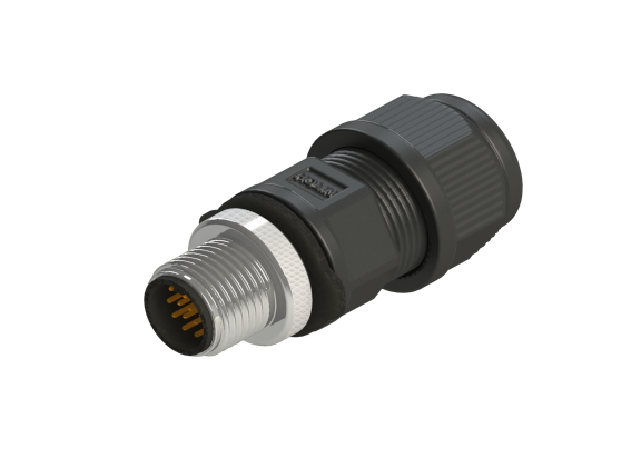 Waterproof IP66 to 68 M12 A code 4 Pins Male Field-attachable Connector A12D-M104SA