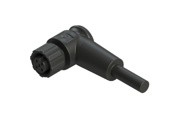 Waterproof IP66 to 68 M12 B code 4 Pins Female Cable Assembly Connector B12D-P204RN