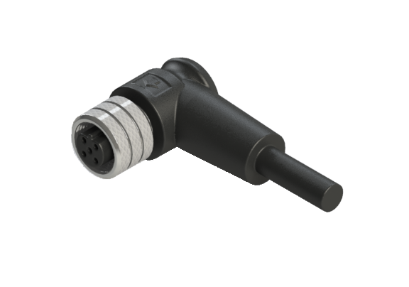 Waterproof IP66 to 68 M12 B code 4 Pins Female Cable Assembly Connector B12D-S204RN