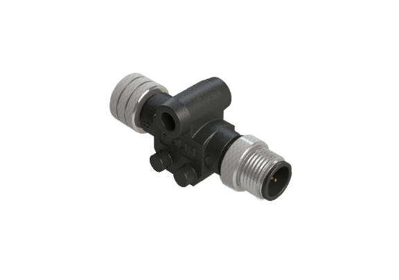 IP66 to 68 M12 Accessories 5 Pins 公對母 分接器 防水連接器 B12I-MFM55
