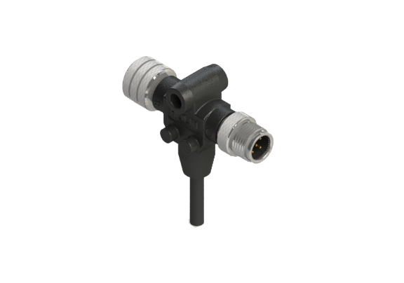 防水 IP66 ～ 68 M12 アクセサリ 5 ピン オス - タップ コネクタ B12T-SCFM055
