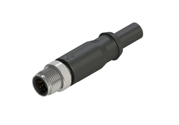 Waterproof IP66 to 68 M12 C code 5 Pins Male Cable Assembly Connector C12D-S105SN
